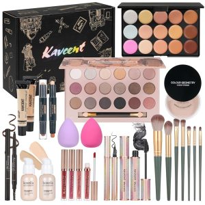 Full Make-up Package for Teenagers and Girls: Eyeshadow Palette, Basis, Concealer, Lip Gloss, and Extra