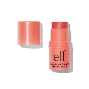 e.l.f. Journey-Sized Monochromatic Multi Stick – Creamy, Blendable Shade for Eyes, Lips, and Cheeks, Vegan & Cruelty-Free, Glimmering Guava, 0.17 Oz