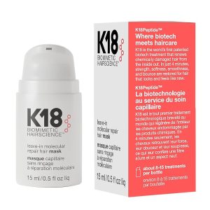 K18 Depart-In Molecular Hair Masks for Repairing Dry or Broken Hair, Reverses Harm from Bleach, Coloration Therapies, Chemical Companies, and Warmth