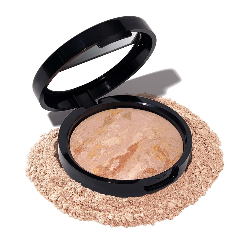 LAURA GELLER NEW YORK Award-Profitable Baked Stability-n-Brighten Colour Correcting Powder Basis in Honest – Buildable Mild to Medium Protection with a Demi-Matte Pure End